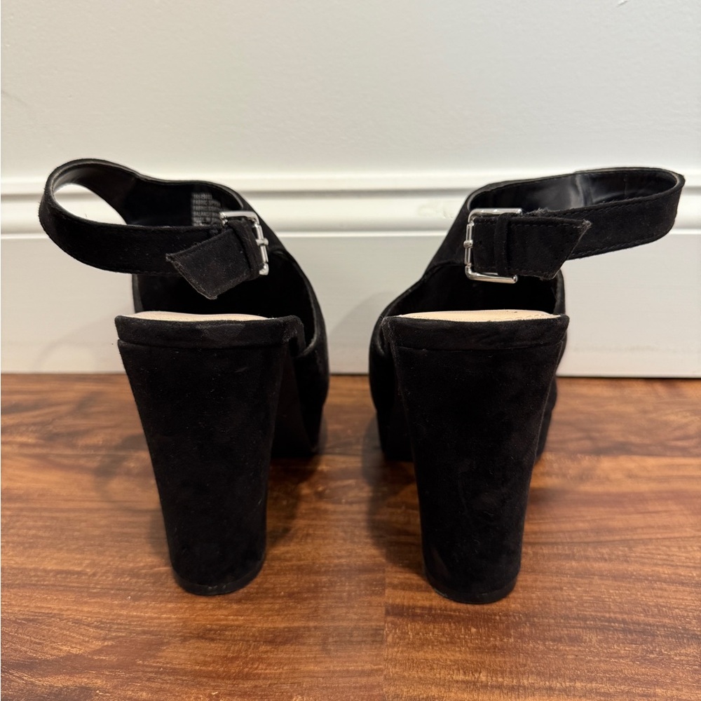 Torrid Black Peep-Toe Heeled Boots - Picture 3 of 4